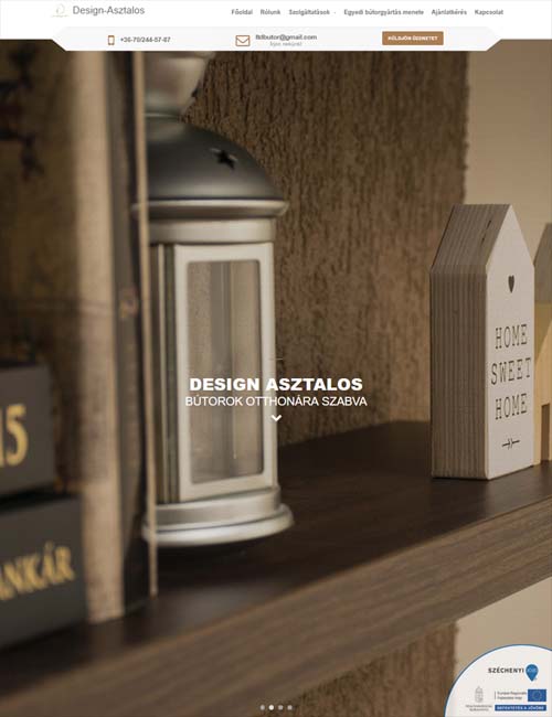 LTD Asztalos referencia weboldal